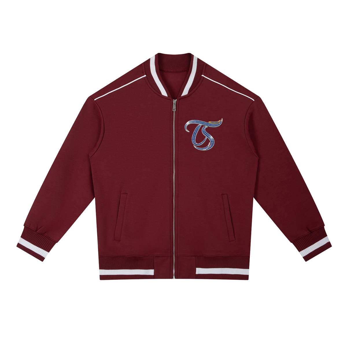 Virgo Contrast Piping Zip Bomber Jacket