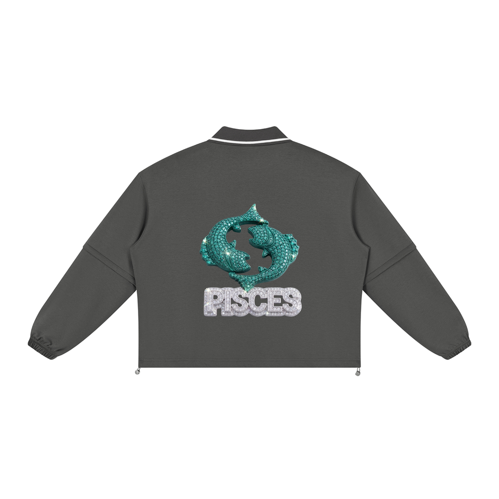 Pisces Unisex Boxy Collared Detachable Sweatshirt