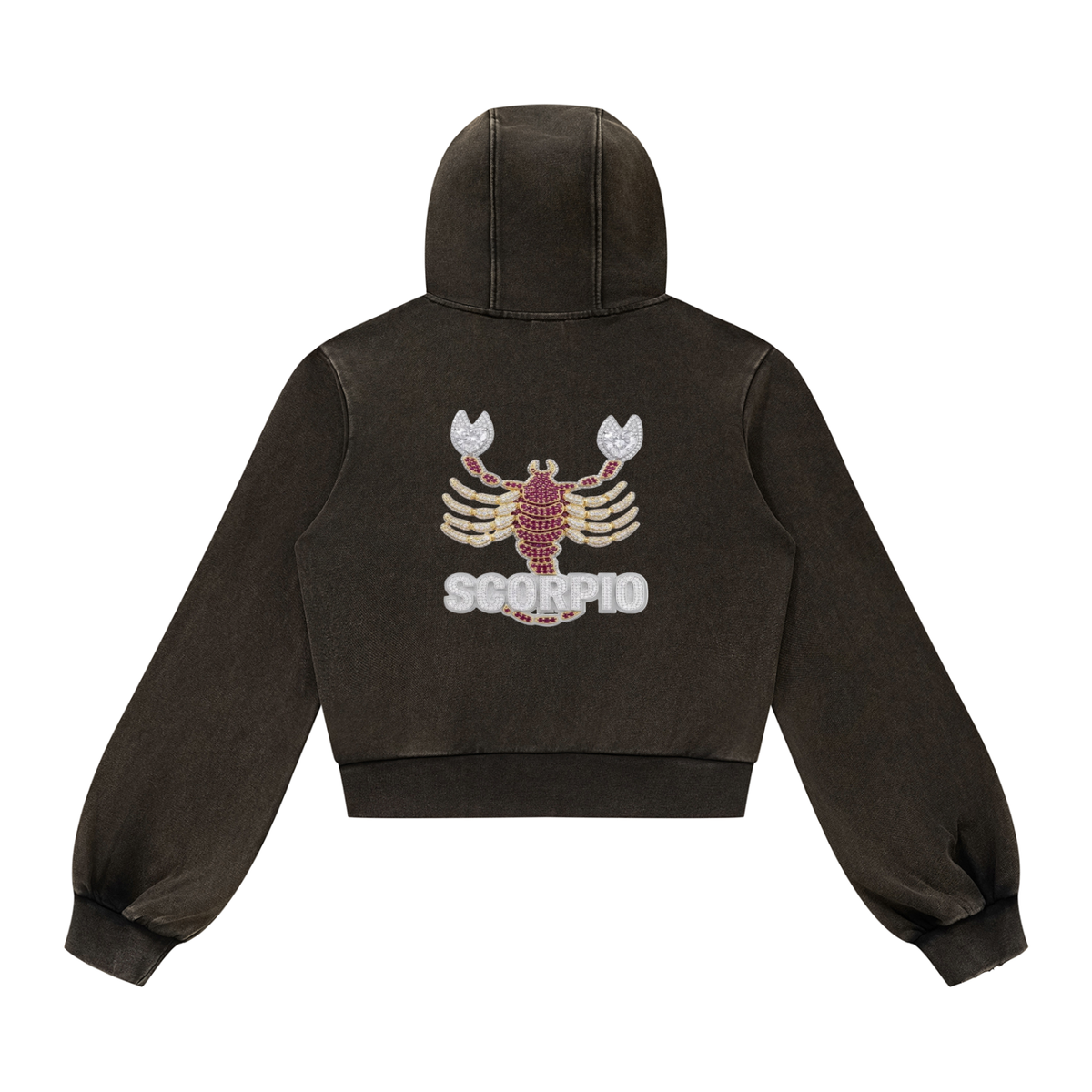 Scorpio Vintage Wash Full Zip Hoodie