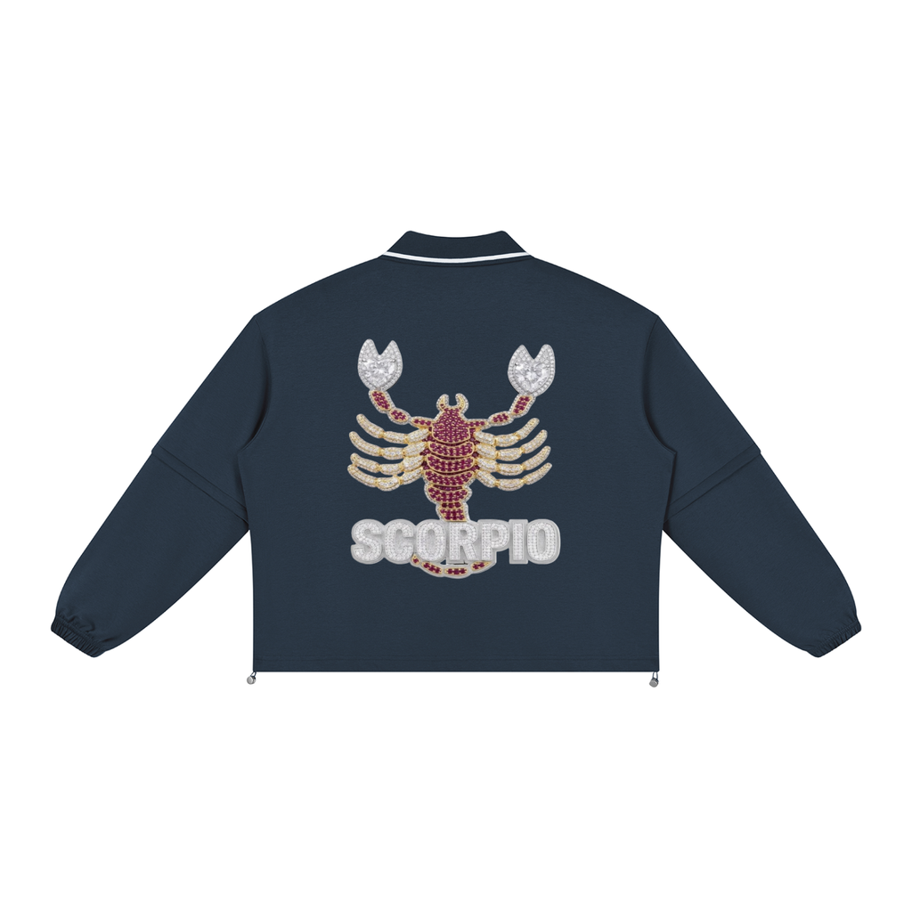 Scorpio Unisex Boxy Collared Detachable Sweatshirt