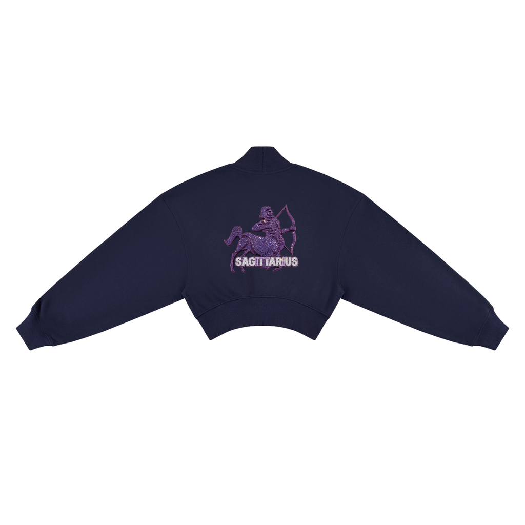 Sagittarius Women's Crop Mock Neck Sweatshirt