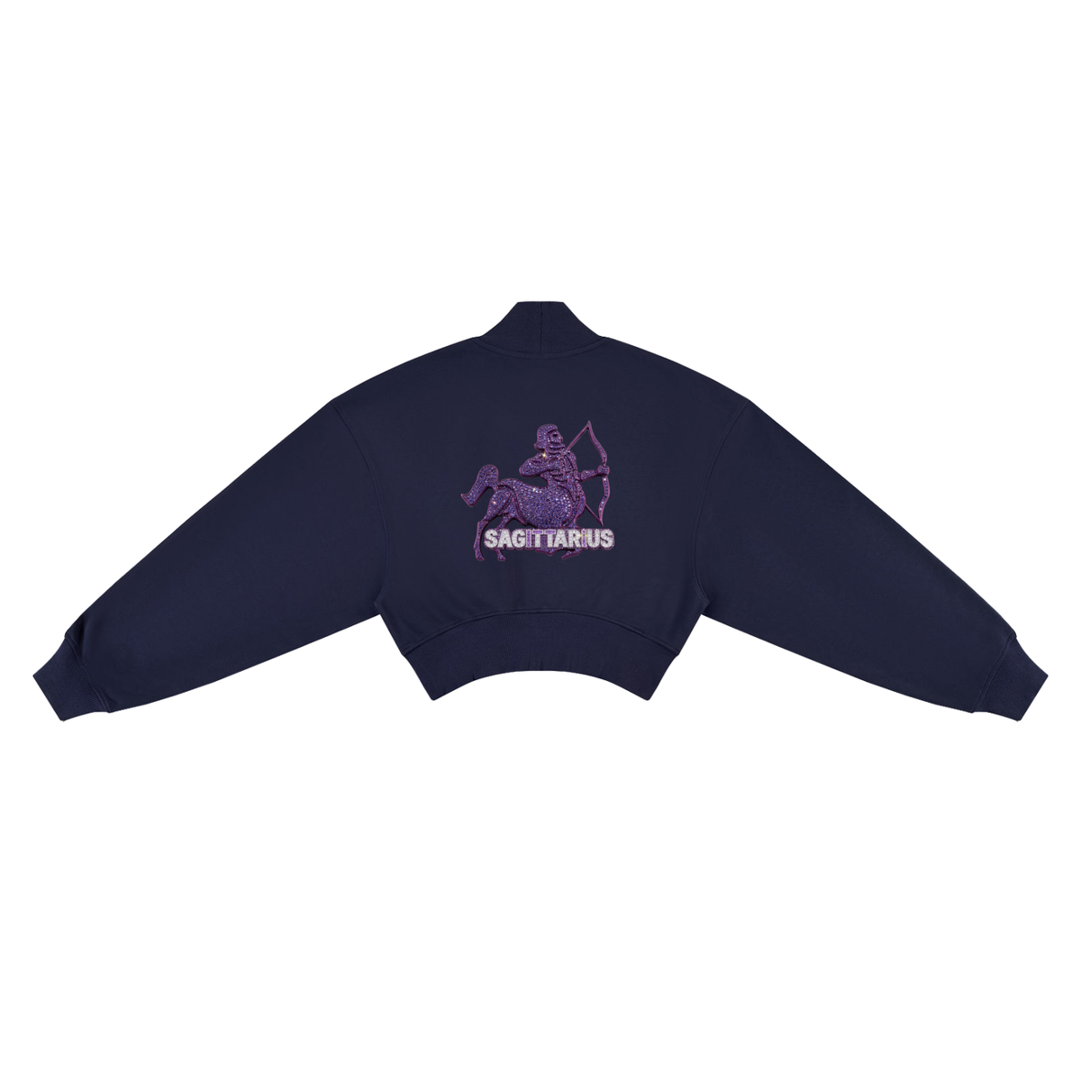 Sagittarius Women's Crop Mock Neck Sweatshirt