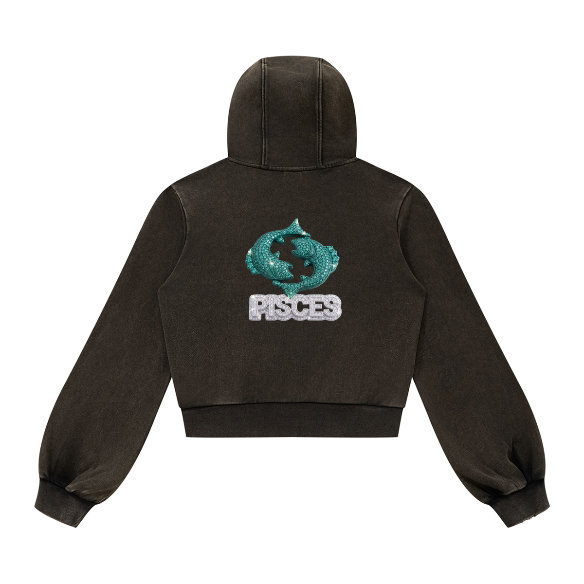 Pisces Vintage Wash Full Zip Hoodie
