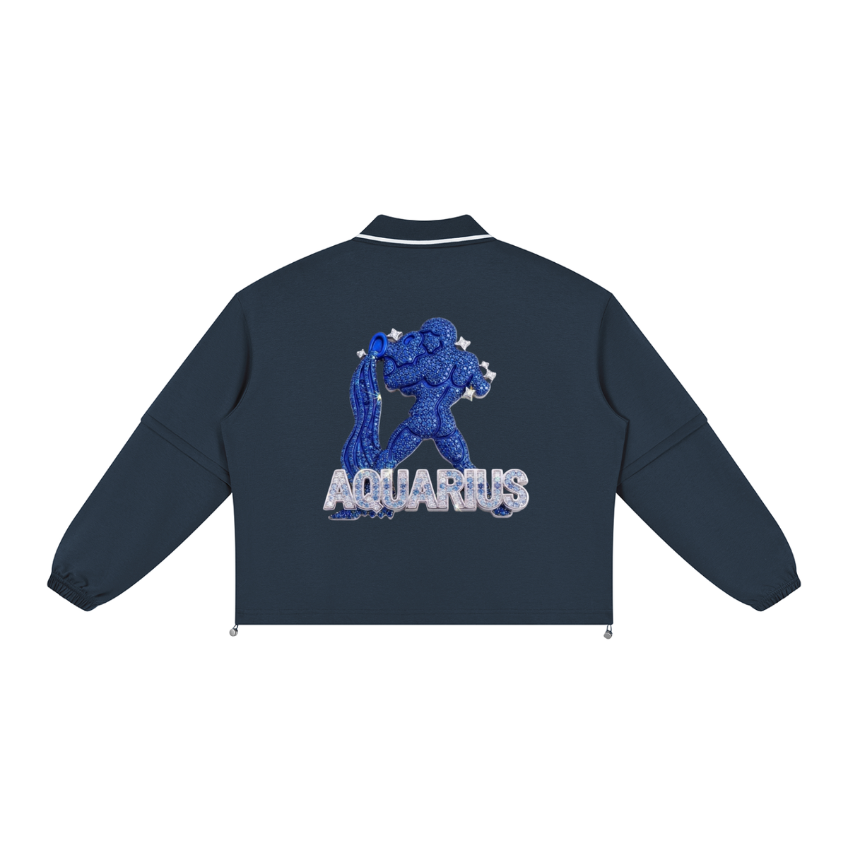 Aquarius Unisex Boxy Collared Detachable Sweatshirt