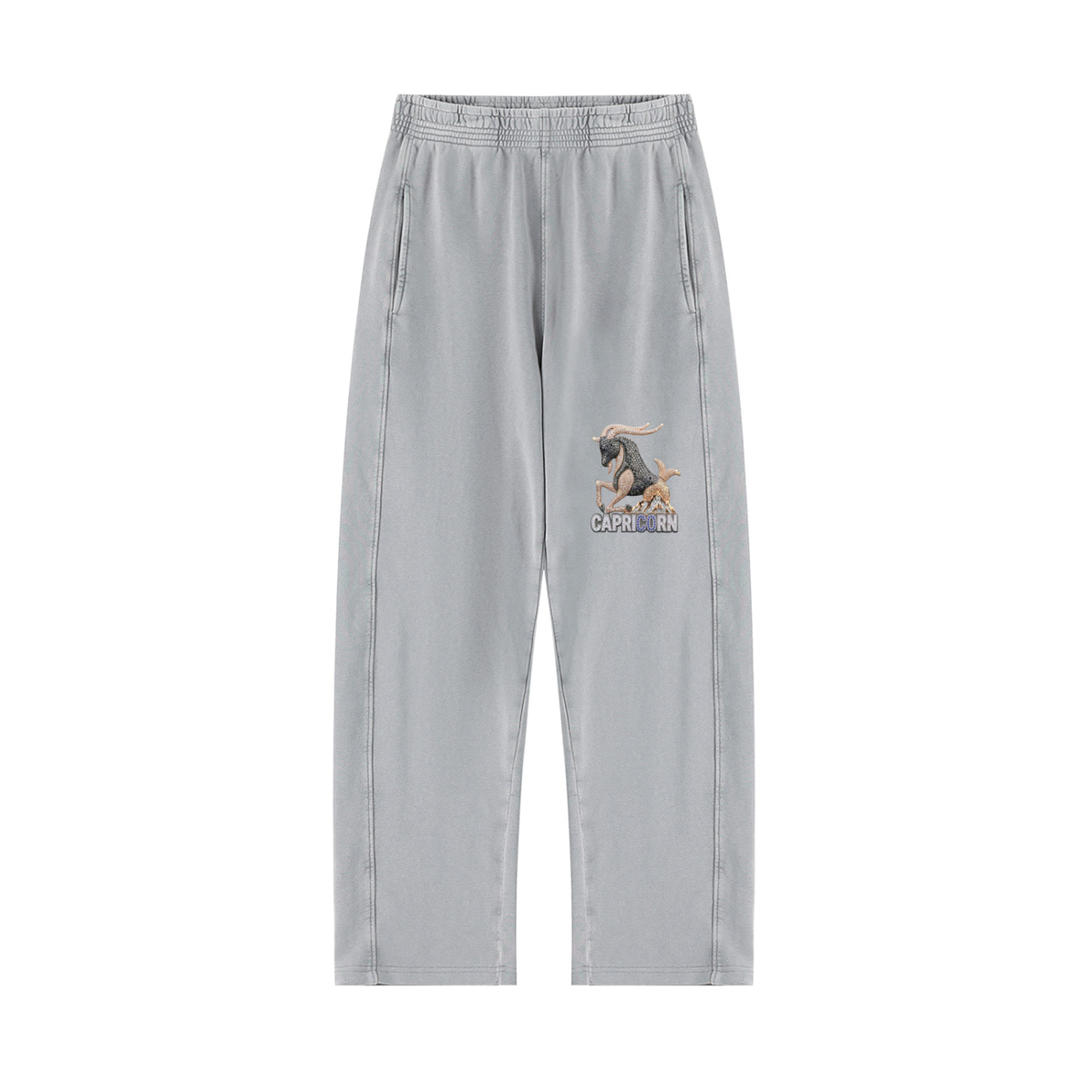 Capricorn Unisex Mineral Wash Straight Sweatpants