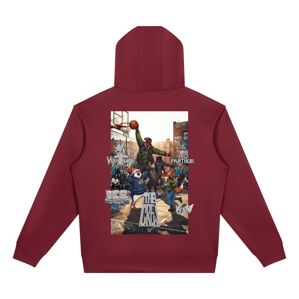 The Crew B-Ball Unisex Drop Shoulder Full Zip Hoodie