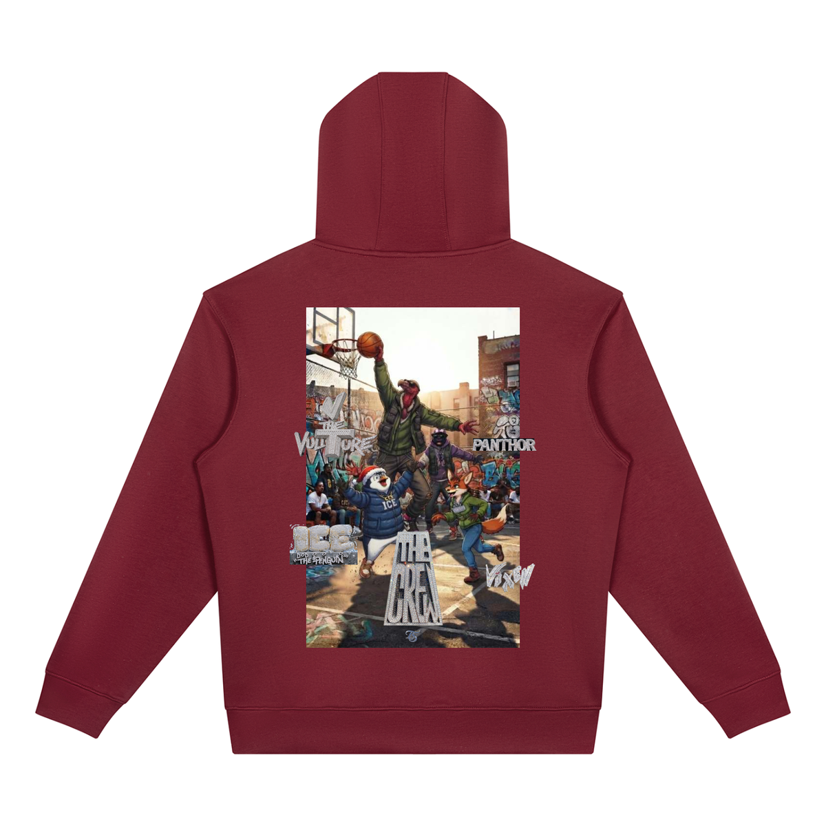 The Crew B-Ball Unisex Drop Shoulder Full Zip Hoodie