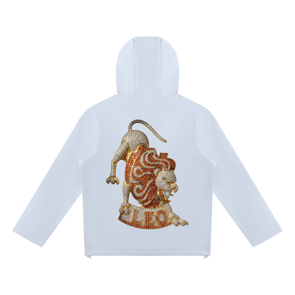 Leo Unisex Paneled Full Zip Hoodie