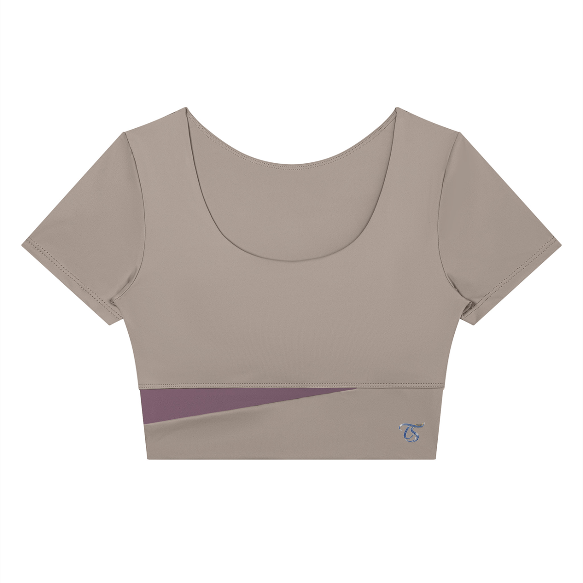 Virgo Women's Panelled Crop Yoga T-Shirt