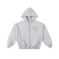 The Crew Contrast-Stitched Boxy Fleece Zip Hoodie