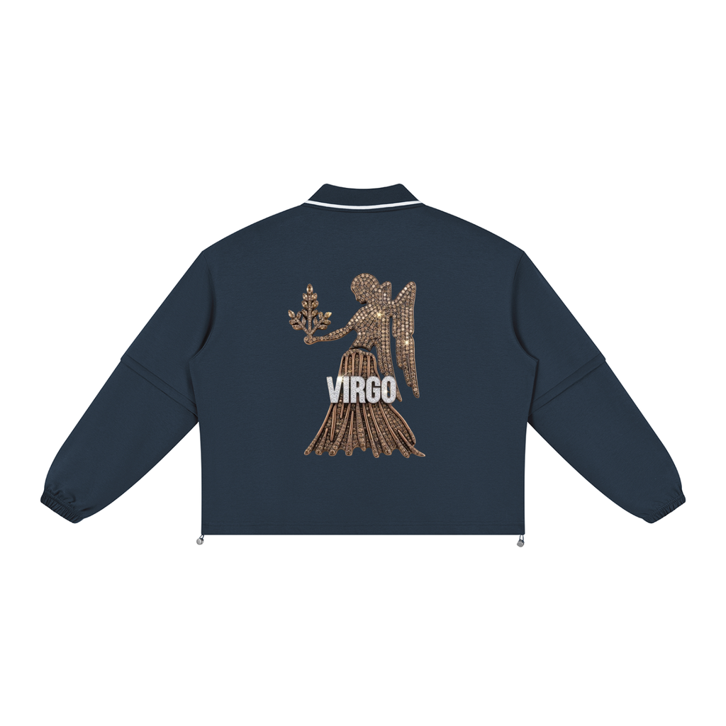 Virgo Unisex Boxy Collared Detachable Sweatshirt