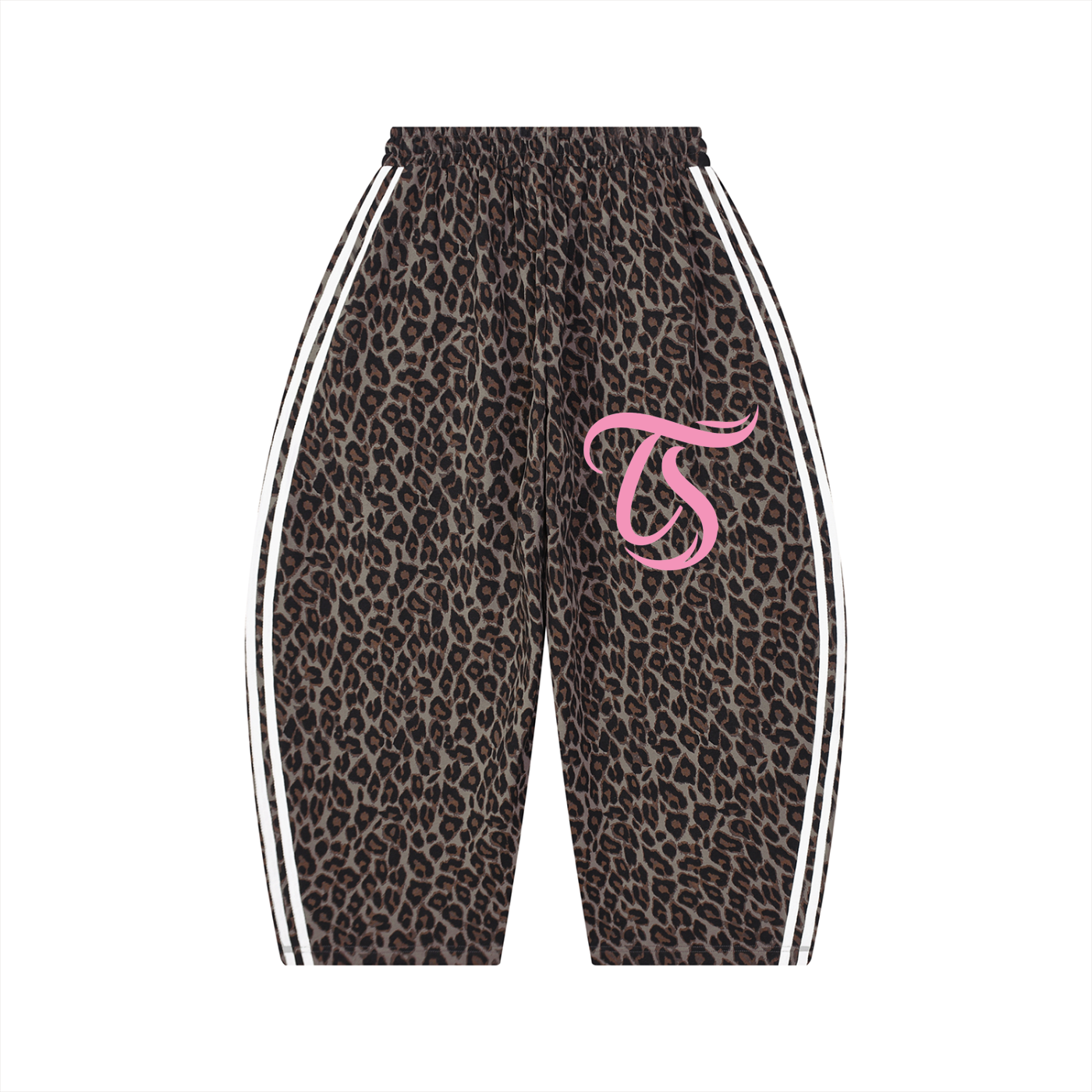Tosmooth Creations Unisex Leopard Barrel Leg Sweatpants