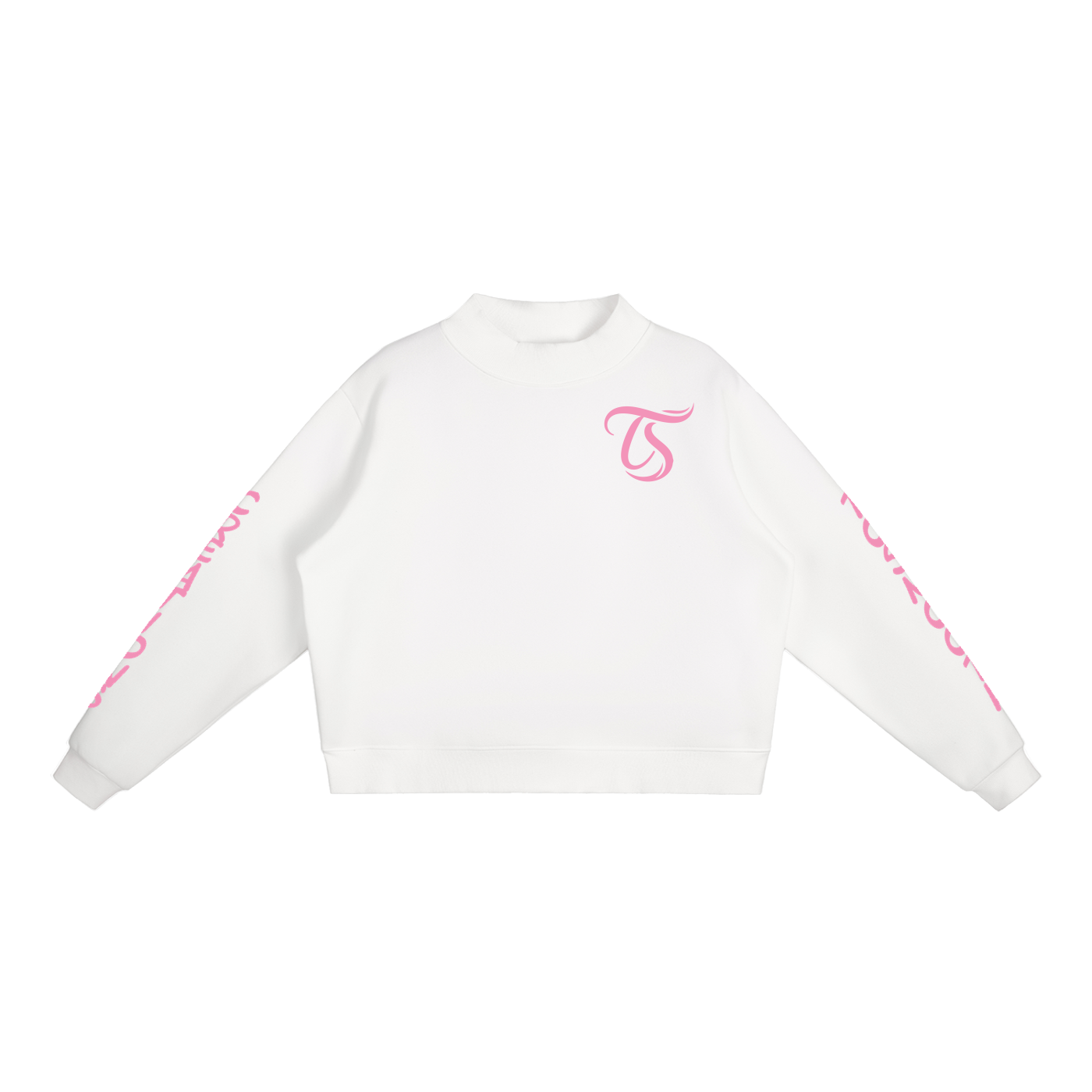 Tosmooth Creations Essential Fleece Mock-Neck Crew Sweatshirt