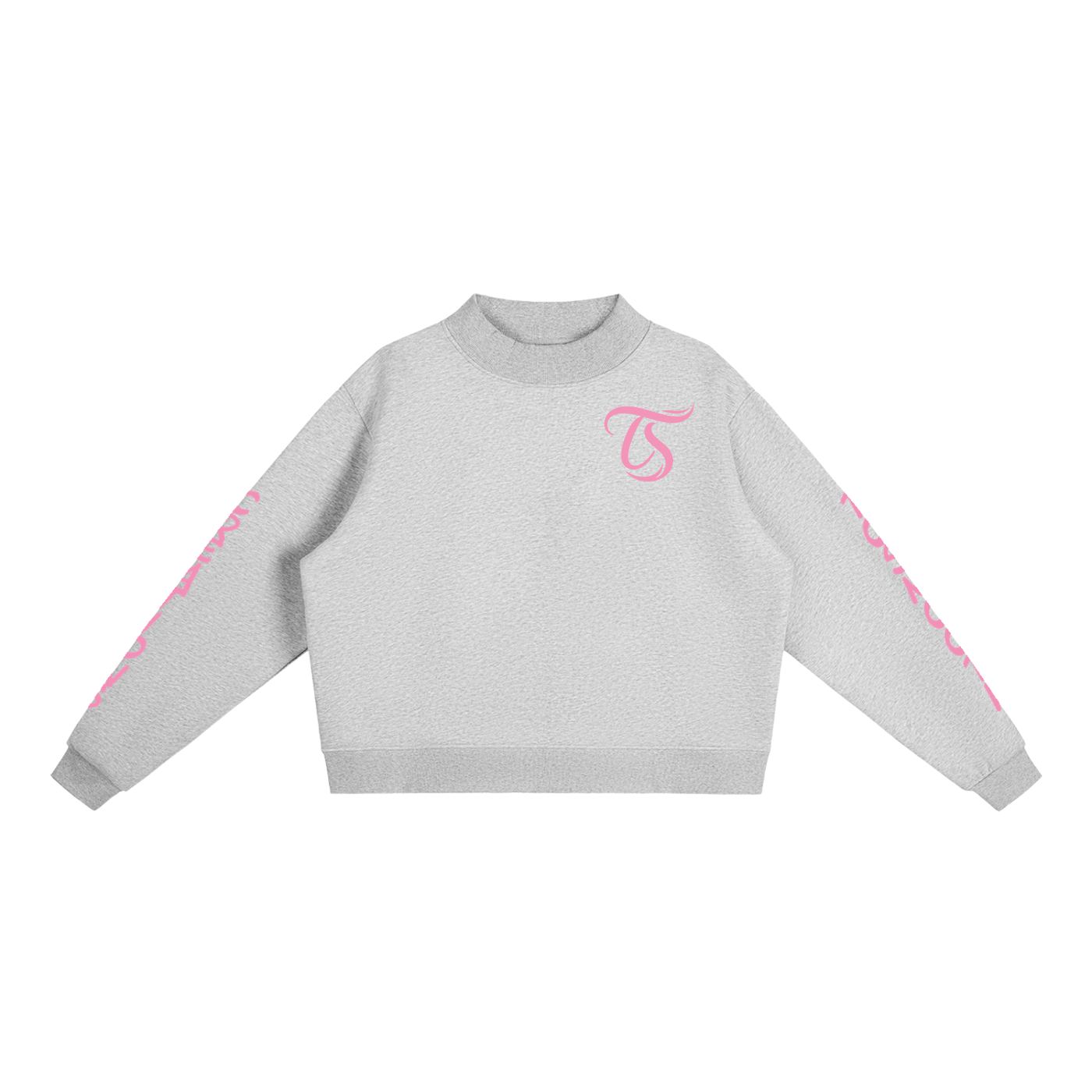 Tosmooth Creations Essential Fleece Mock-Neck Crew Sweatshirt