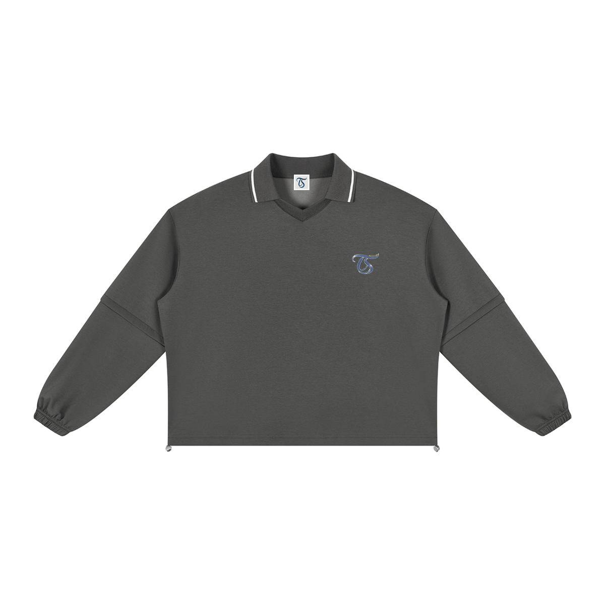 Aquarius Unisex Boxy Collared Detachable Sweatshirt