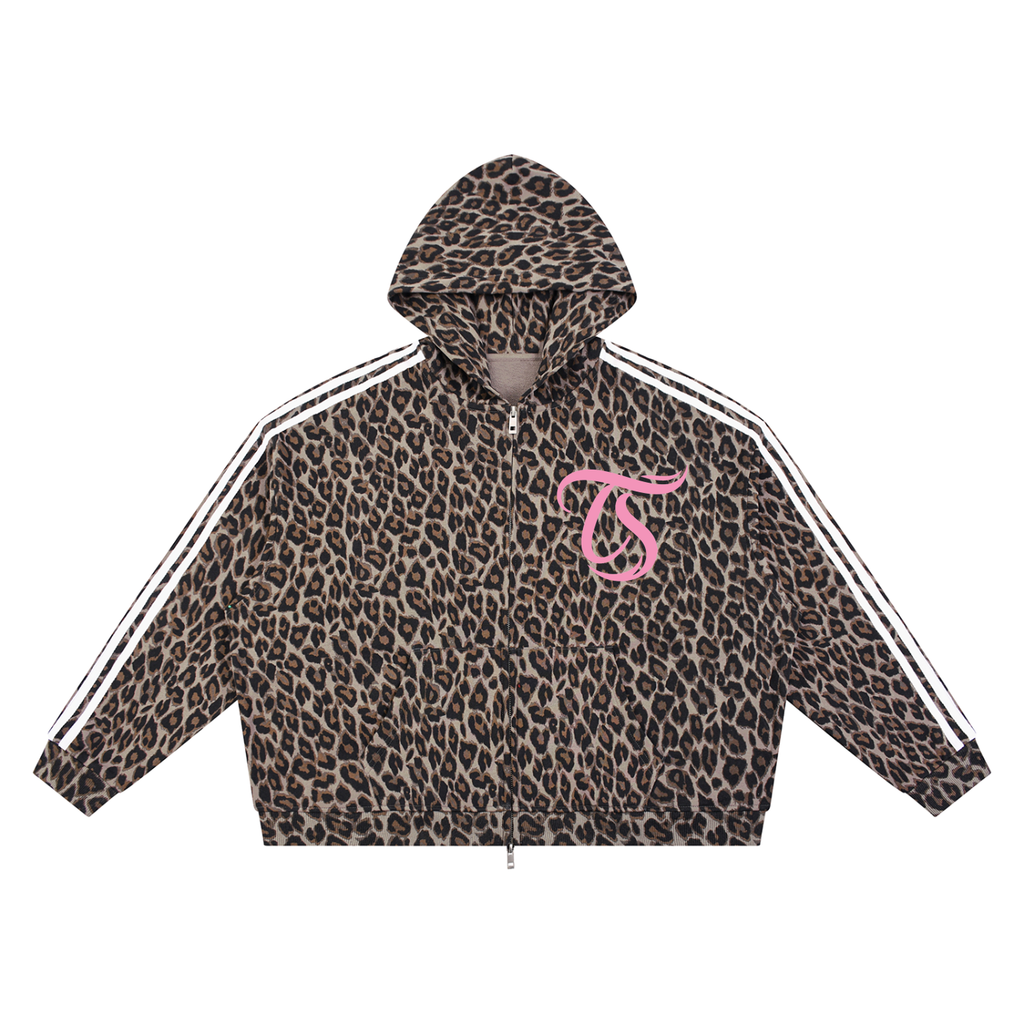 Tosmooth Creations Unisex Leopard Full Zip Hoodie