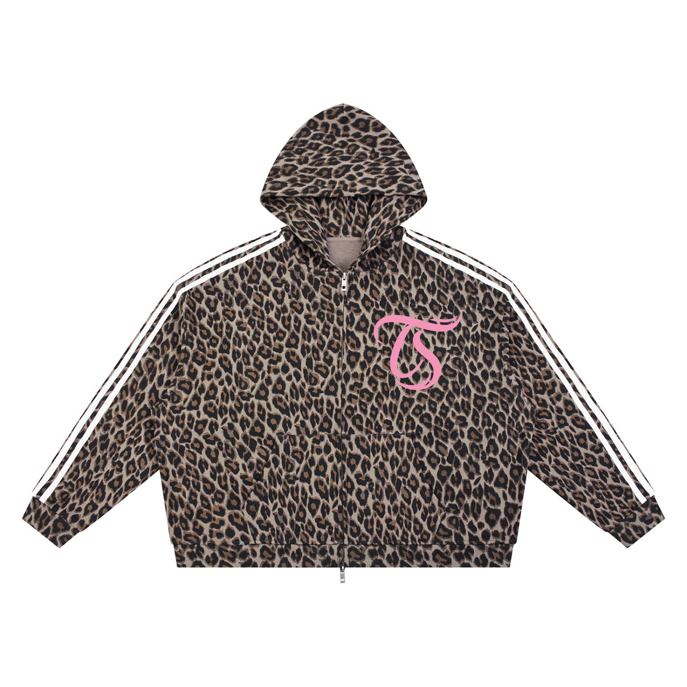 Tosmooth Creations Unisex Leopard Full Zip Hoodie