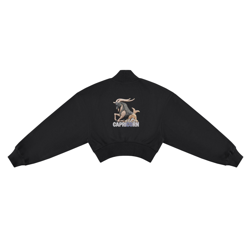 Capricorn Women's Crop Mock Neck Sweatshirt