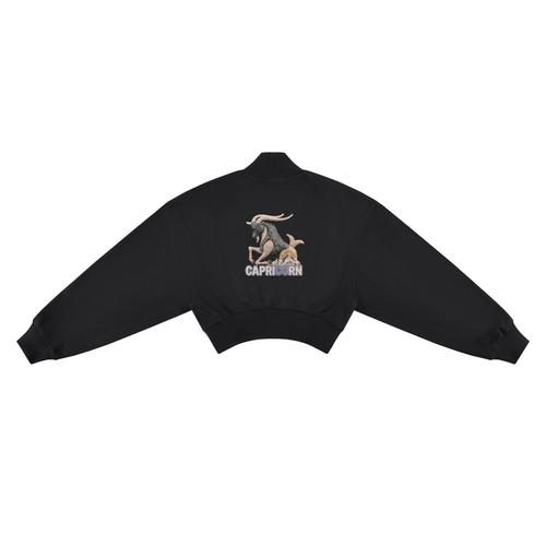 Capricorn Women's Crop Mock Neck Sweatshirt