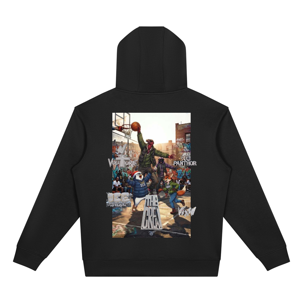 The Crew B-Ball Unisex Drop Shoulder Full Zip Hoodie
