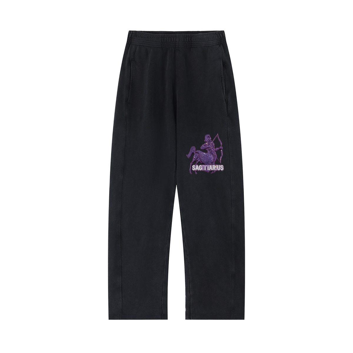 Sagittarius Unisex Mineral Wash Straight Sweatpants