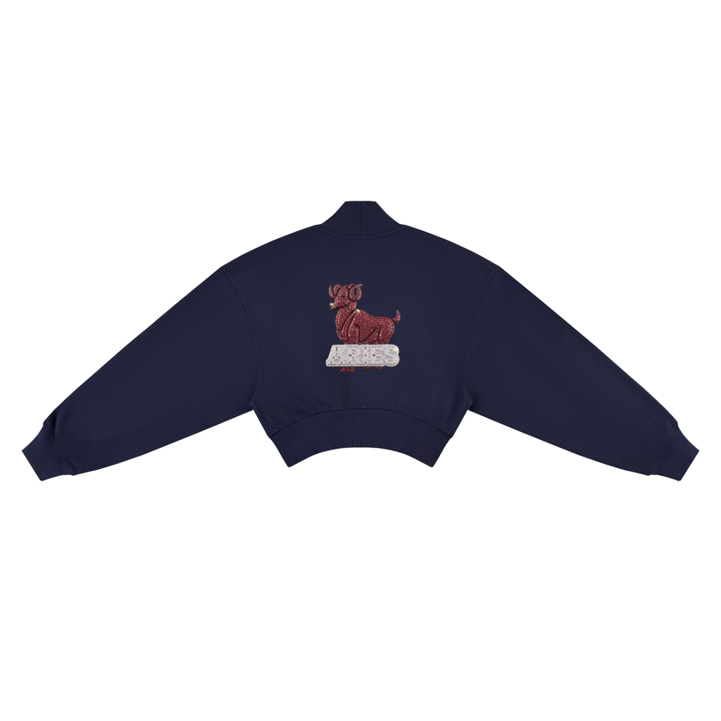 Aries Women's Crop Mock Neck Sweatshirt