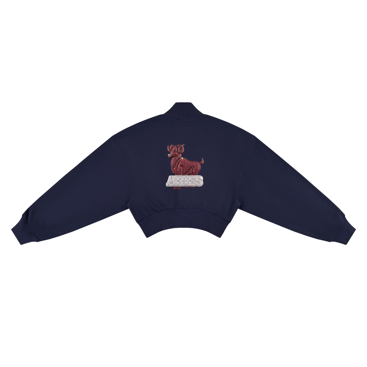 Aries Women's Crop Mock Neck Sweatshirt