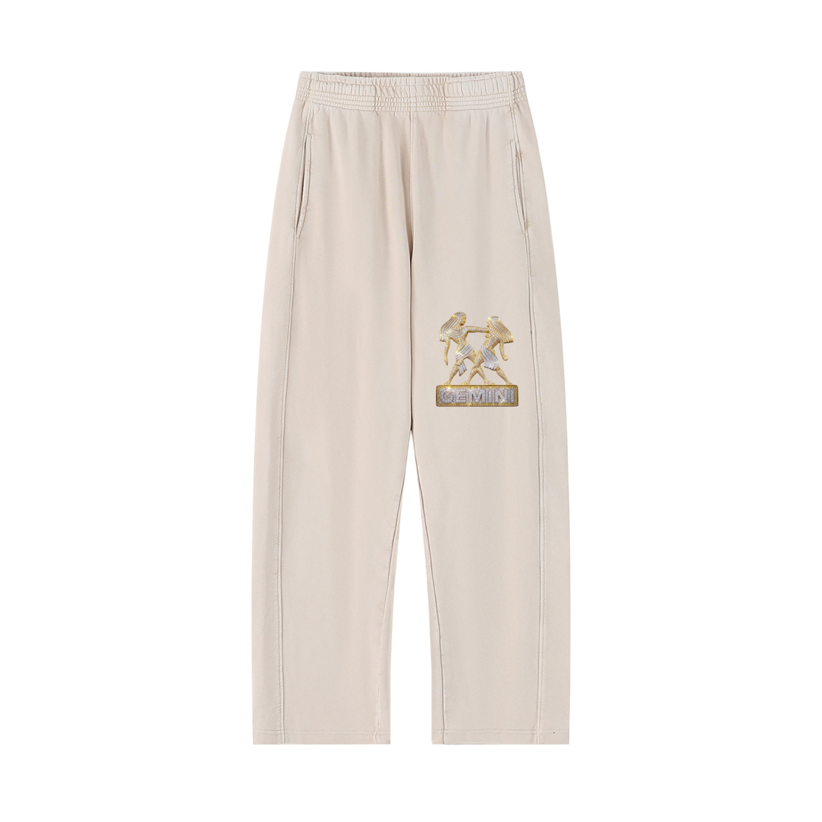 Gemini Unisex Mineral Wash Straight Sweatpants