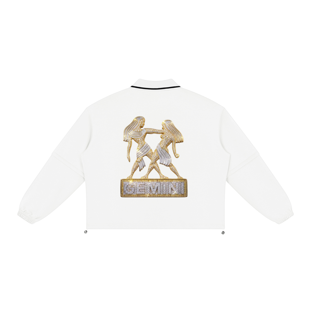 Gemini Unisex Boxy Collared Detachable Sweatshirt