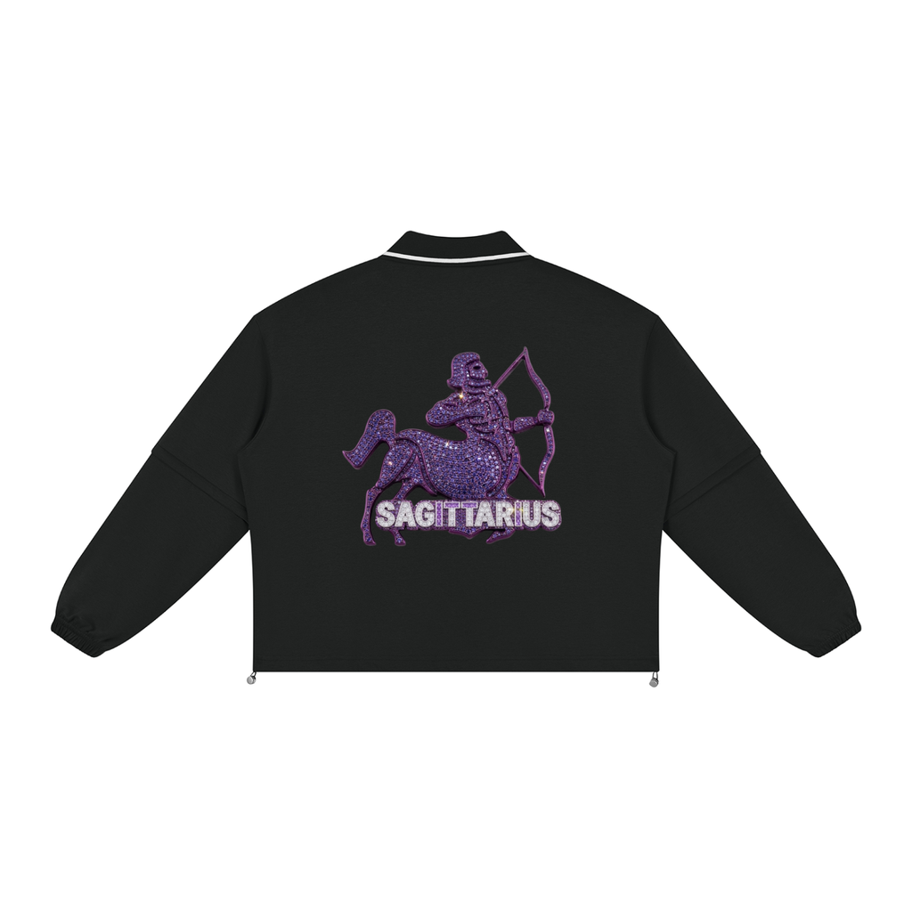 Sagittarius Unisex Boxy Collared Detachable Sweatshirt