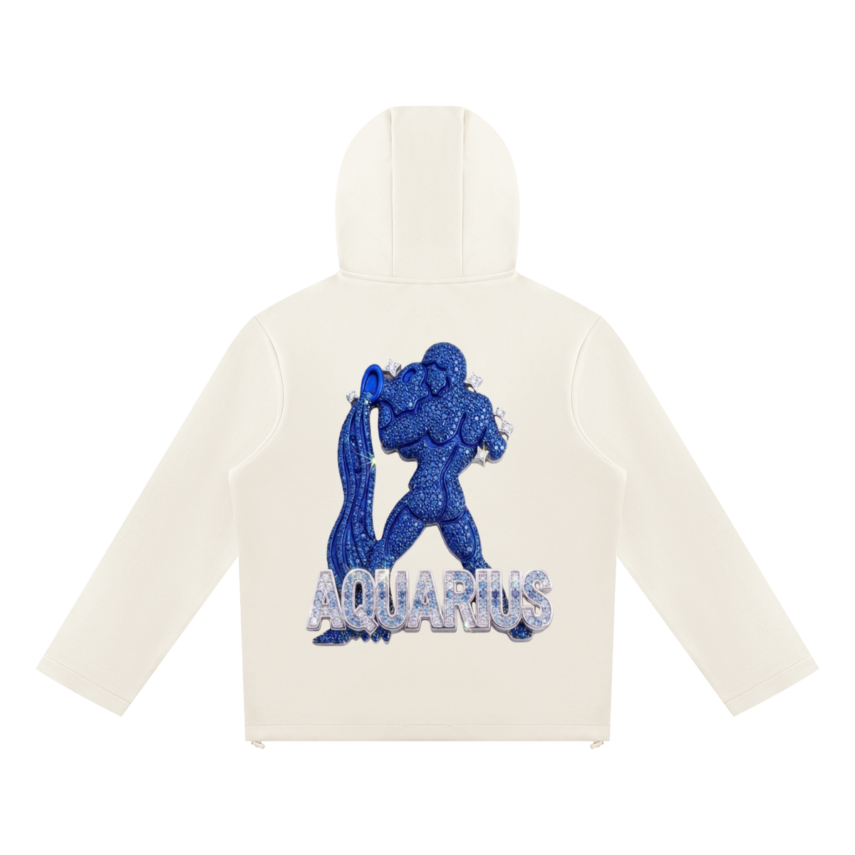 Aquarius Unisex Paneled Full Zip Hoodie