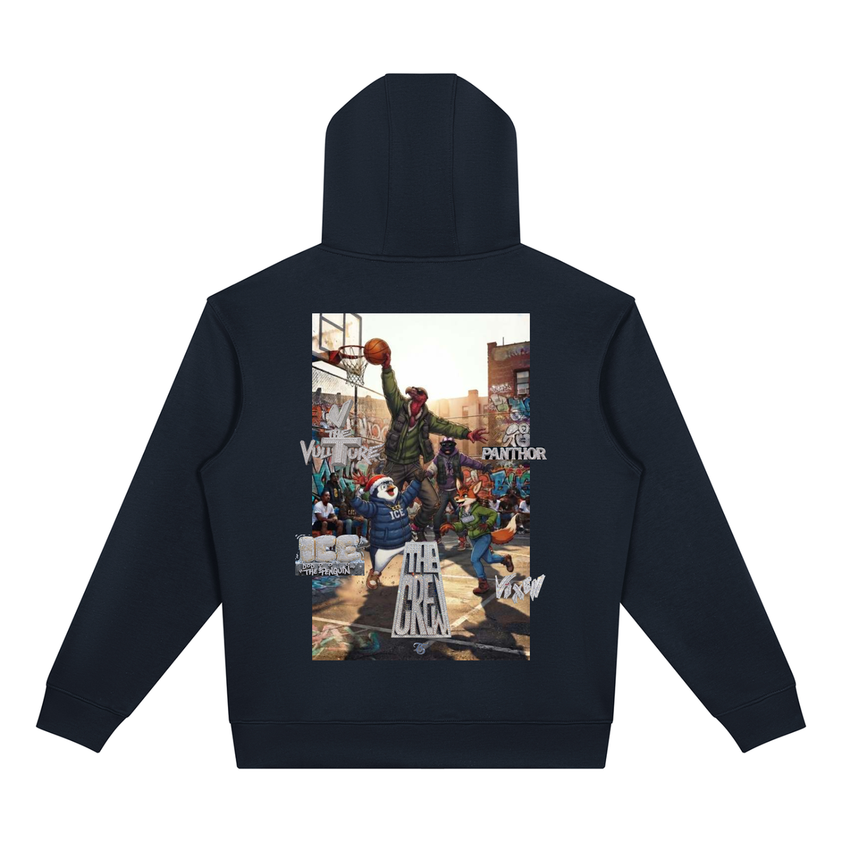 The Crew B-Ball Unisex Drop Shoulder Full Zip Hoodie
