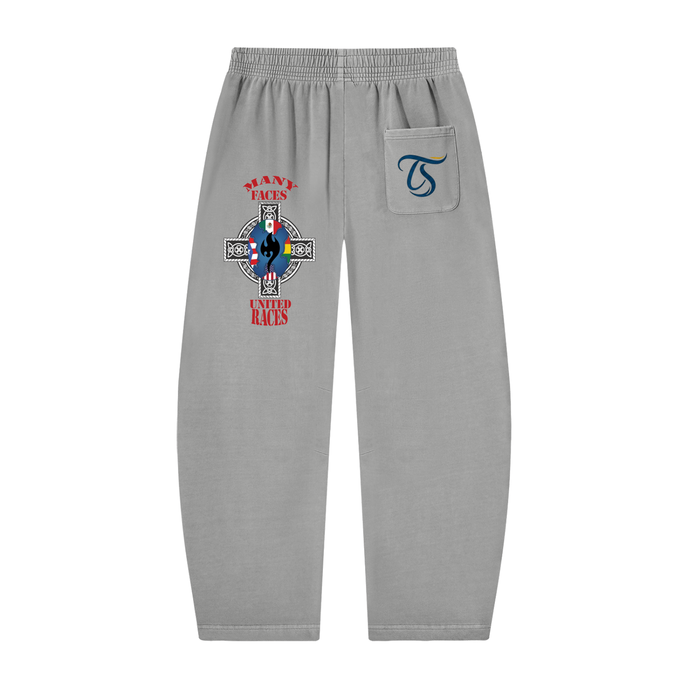 Unisex Vintage Washed Barrel Leg Sweatpants