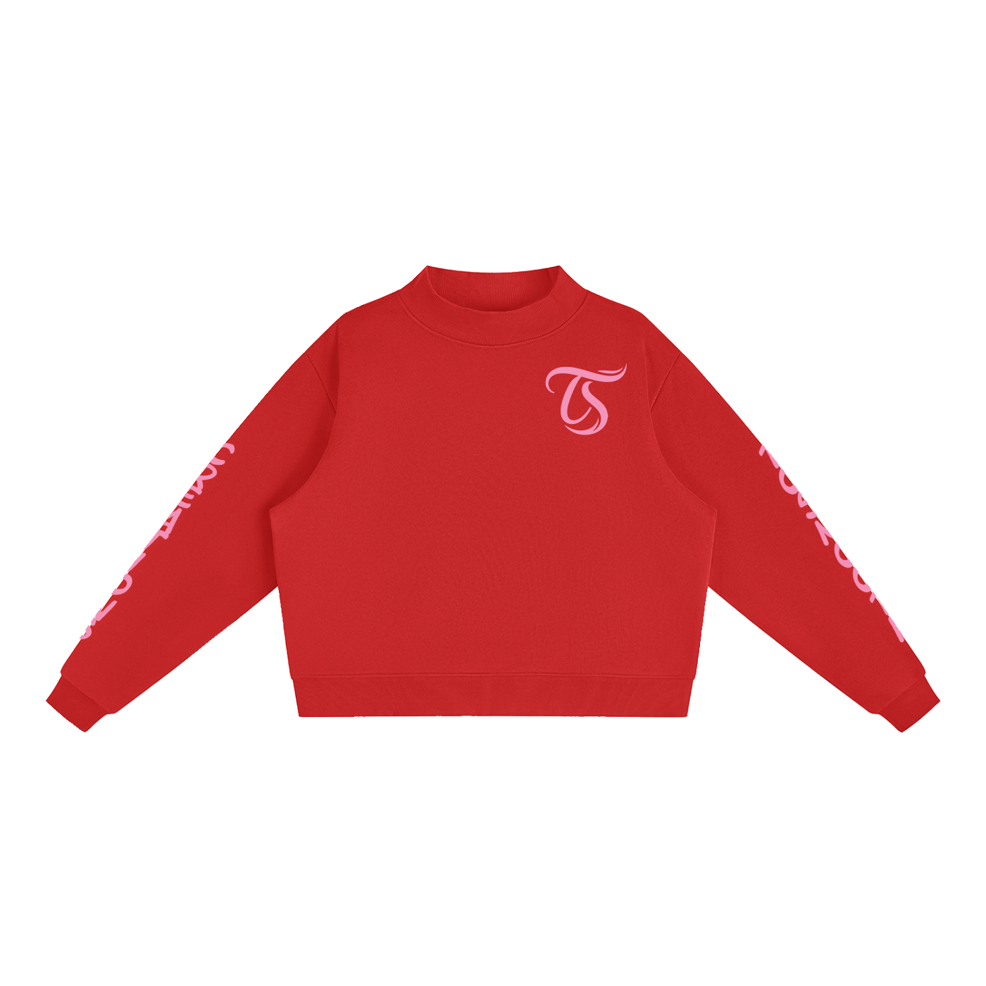 Tosmooth Creations Essential Fleece Mock-Neck Crew Sweatshirt