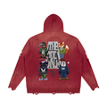 The Crew Unisex Distressed Full Zip Sweater