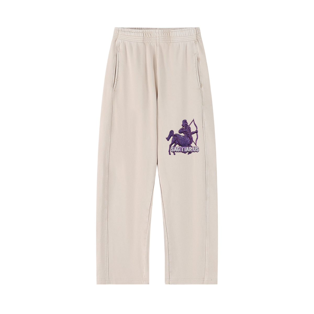Sagittarius Unisex Mineral Wash Straight Sweatpants
