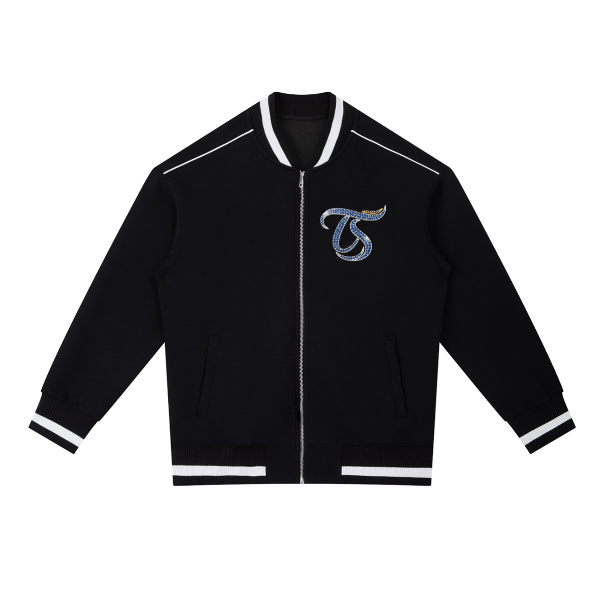 Libra Contrast Piping Zip Bomber Jacket