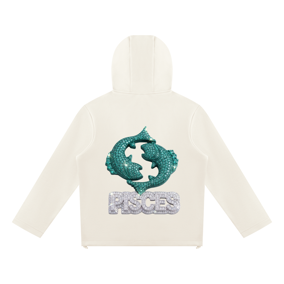 Pisces Unisex Paneled Full Zip Hoodie