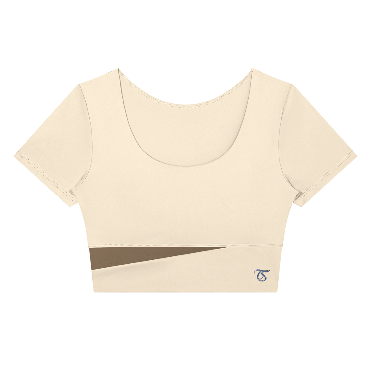 Virgo Women's Panelled Crop Yoga T-Shirt