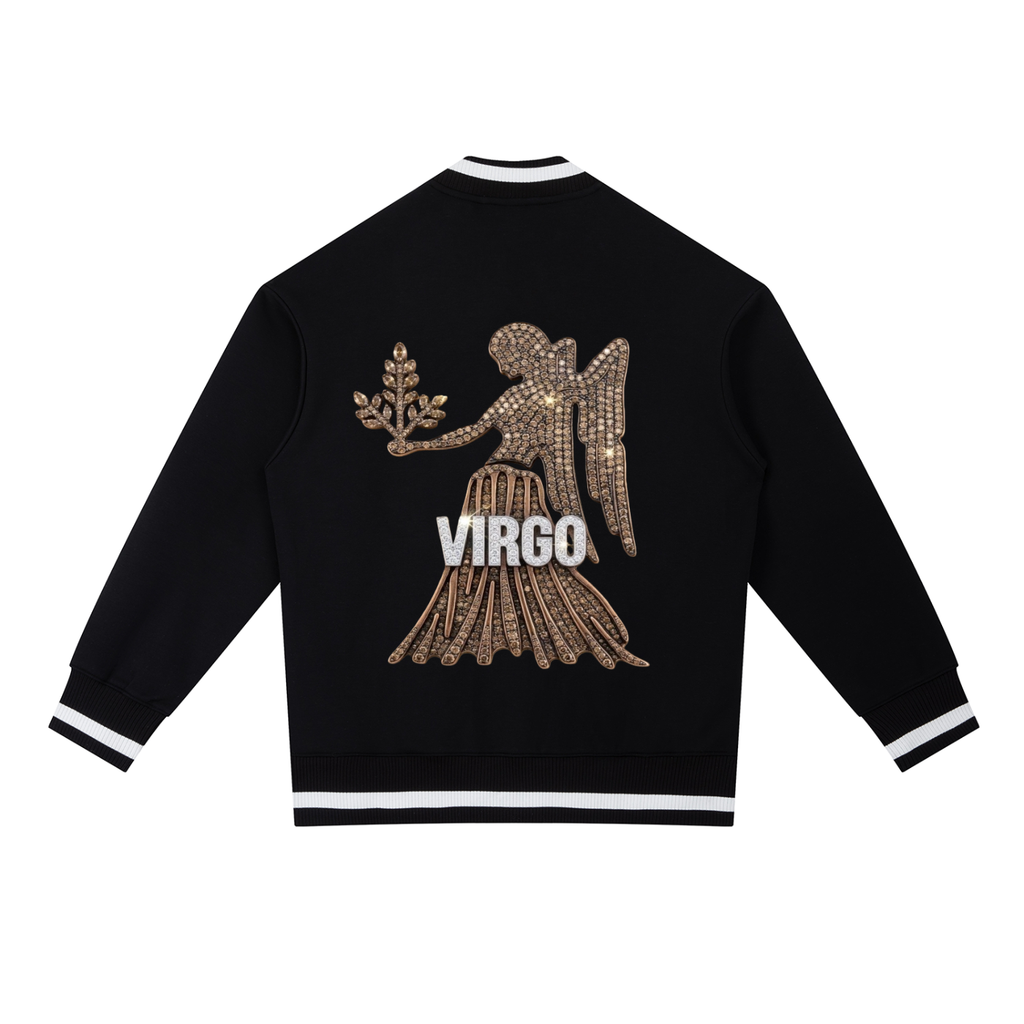 Virgo Contrast Piping Zip Bomber Jacket