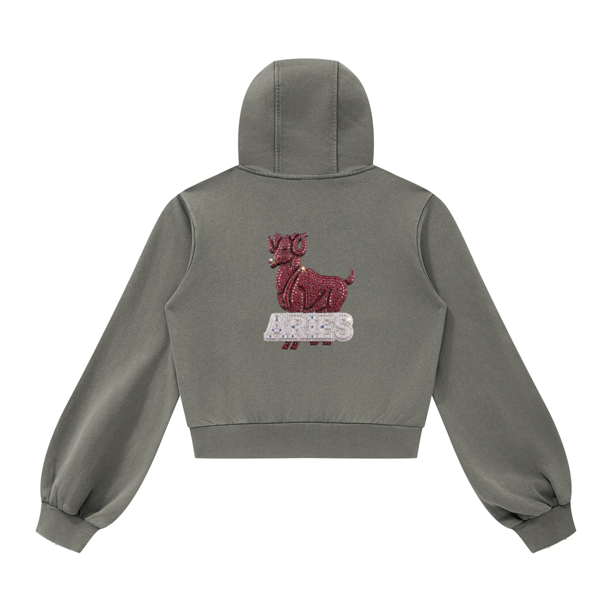 Aries Vintage Wash Full Zip Hoodie