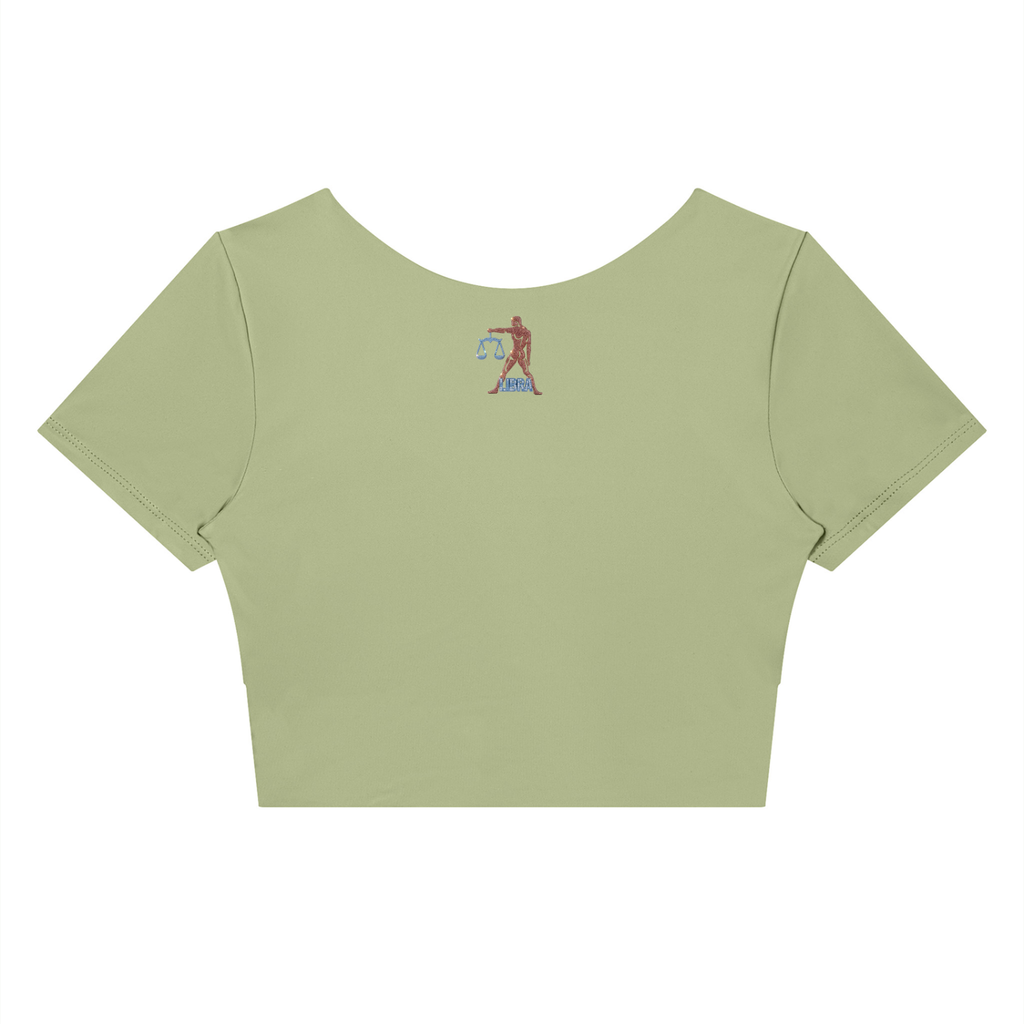 Libra Women's Panelled Crop Yoga T-Shirt