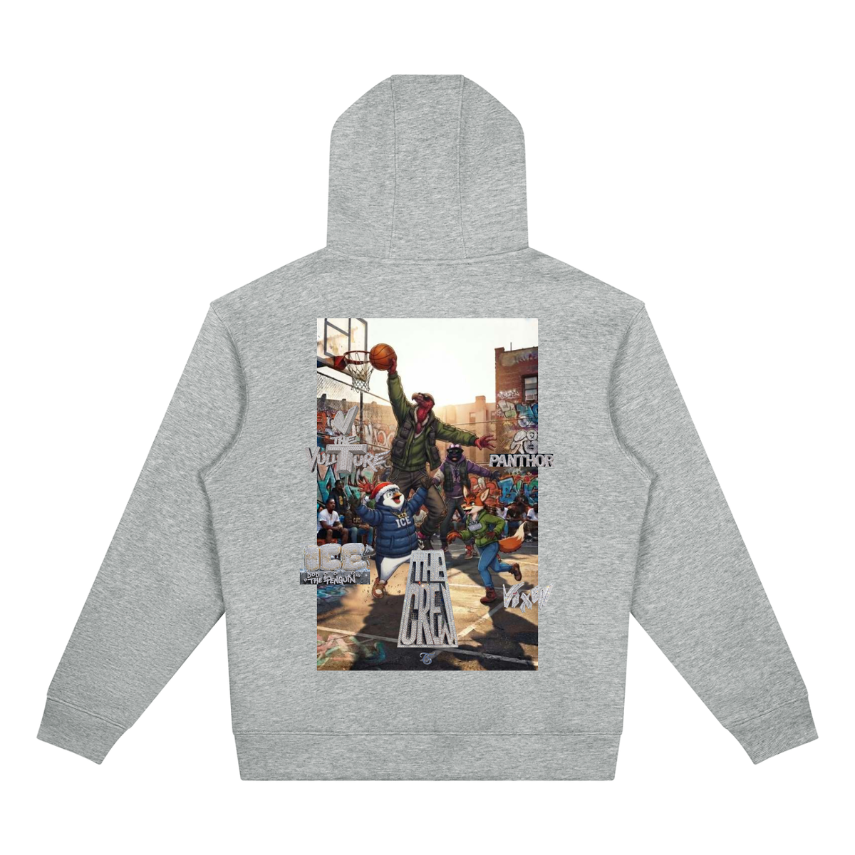 The Crew B-Ball Unisex Drop Shoulder Full Zip Hoodie