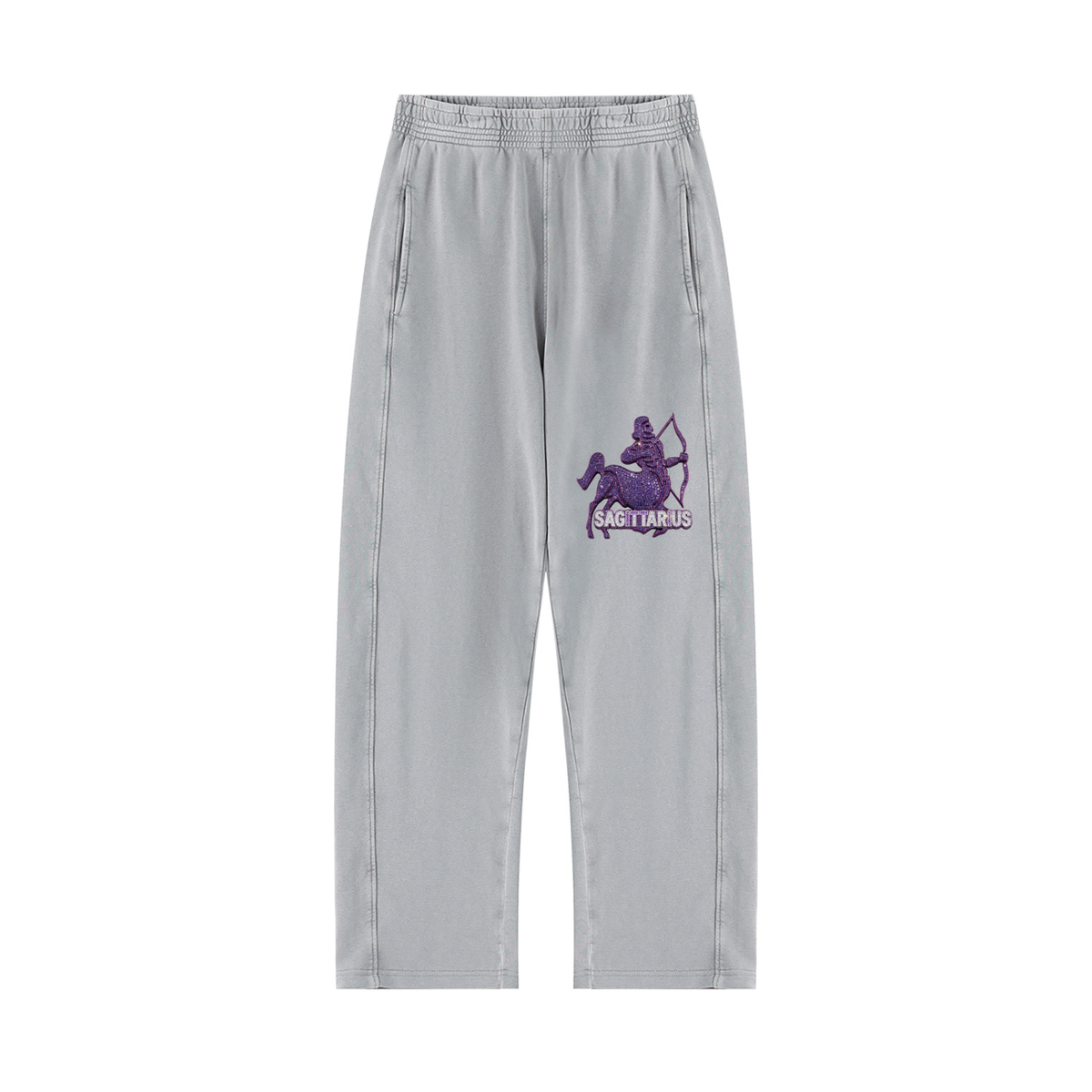 Sagittarius Unisex Mineral Wash Straight Sweatpants
