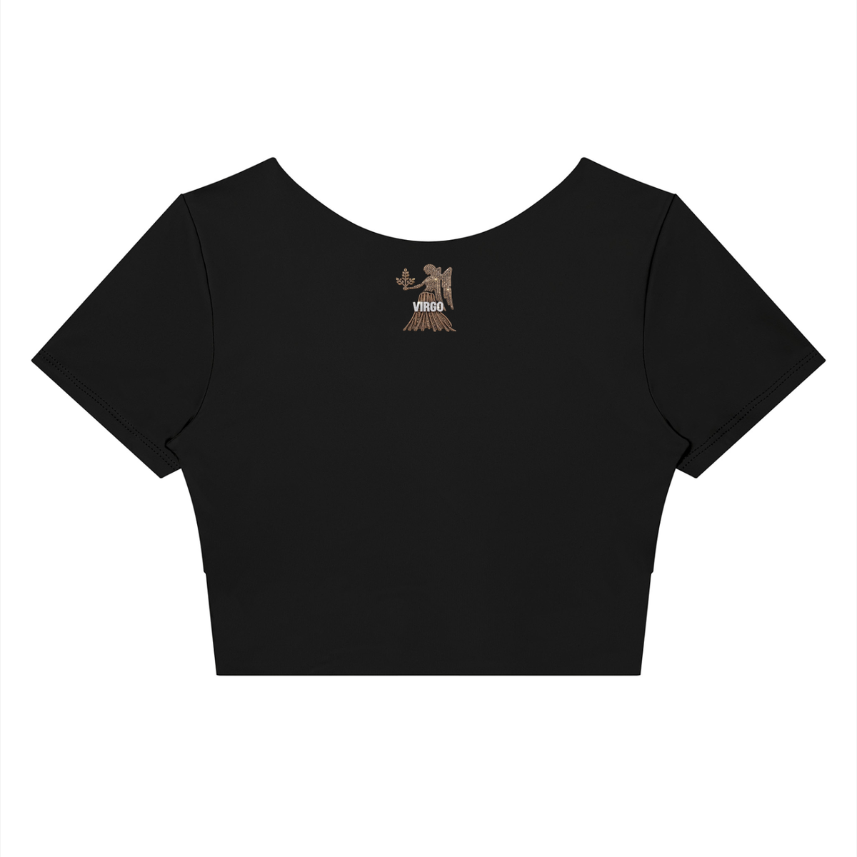 Virgo Women's Panelled Crop Yoga T-Shirt