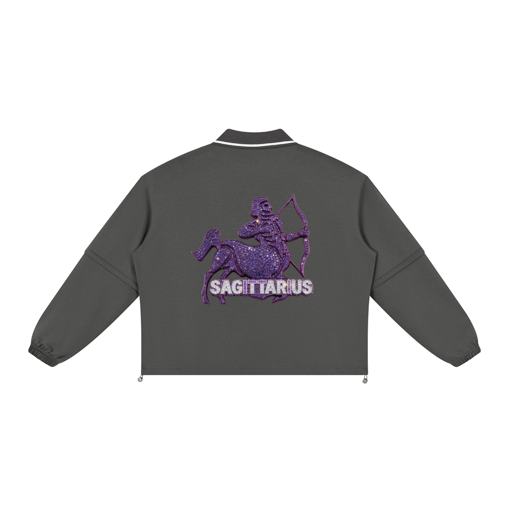 Sagittarius Unisex Boxy Collared Detachable Sweatshirt