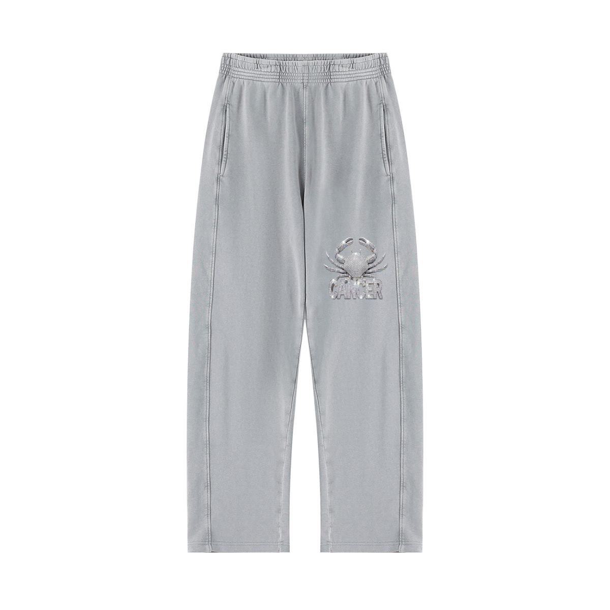 Cancer Unisex Mineral Wash Straight Sweatpants