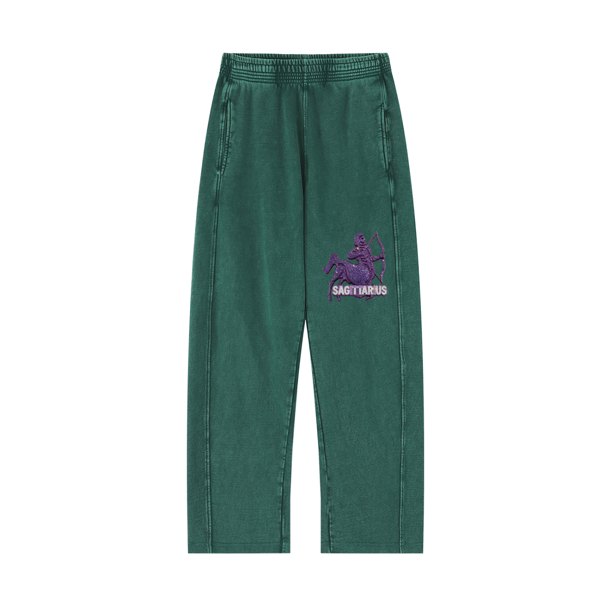 Sagittarius Unisex Mineral Wash Straight Sweatpants
