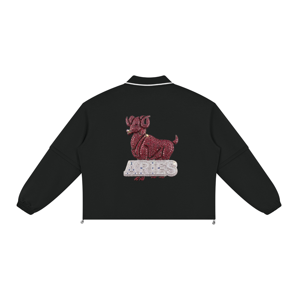 Aries Unisex Boxy Collared Detachable Sweatshirt