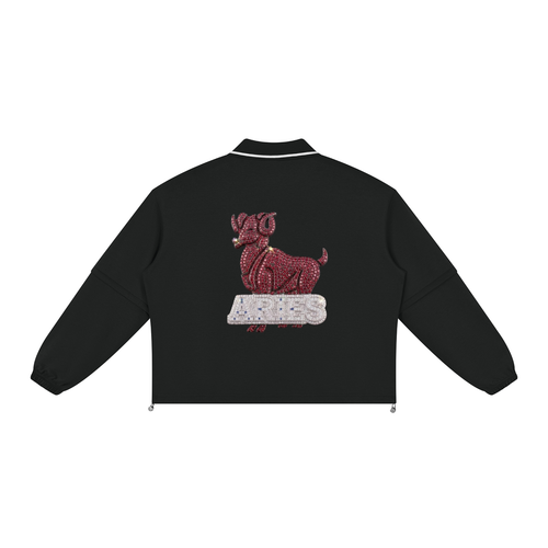 Aries Unisex Boxy Collared Detachable Sweatshirt